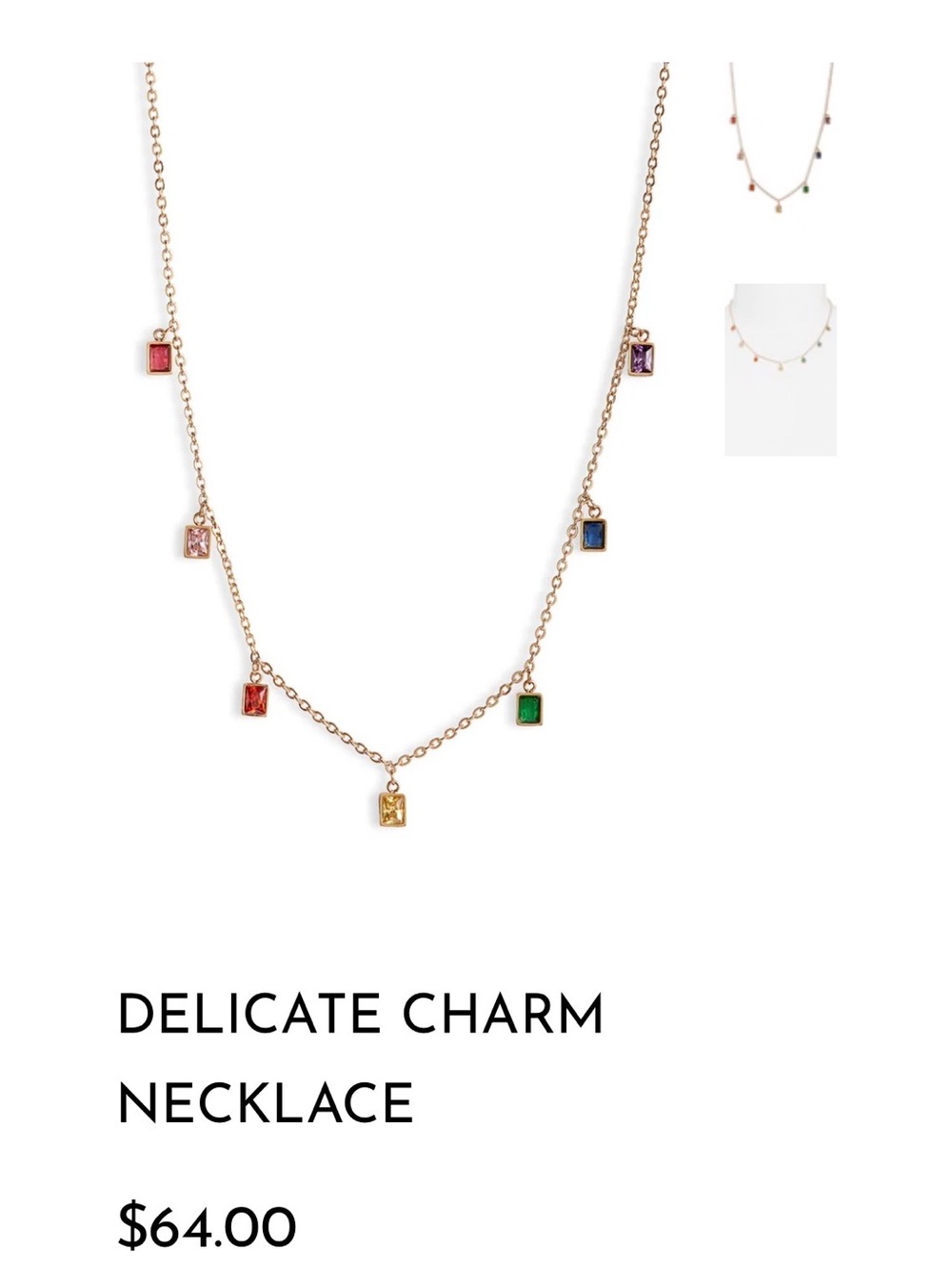 NEW Knotty Knotty Delicate Charm Necklace $64 MSRP